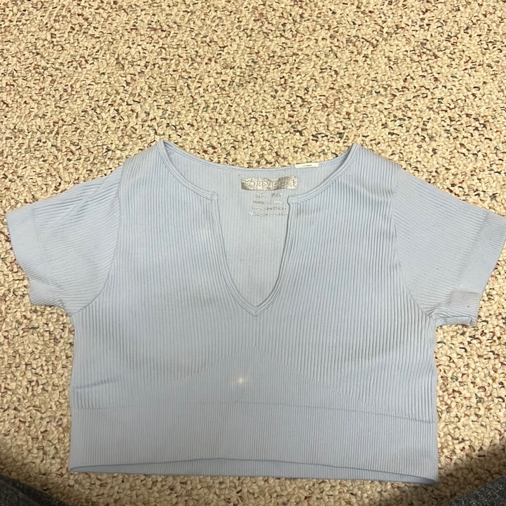 Blue crop top